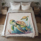 Cute Sea Turtle 008 - 50" x 60" Heirloom Woven Blanket
