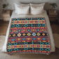 Mexican Textile Pattern 011 - 50" x 60" Heirloom Woven Blanket