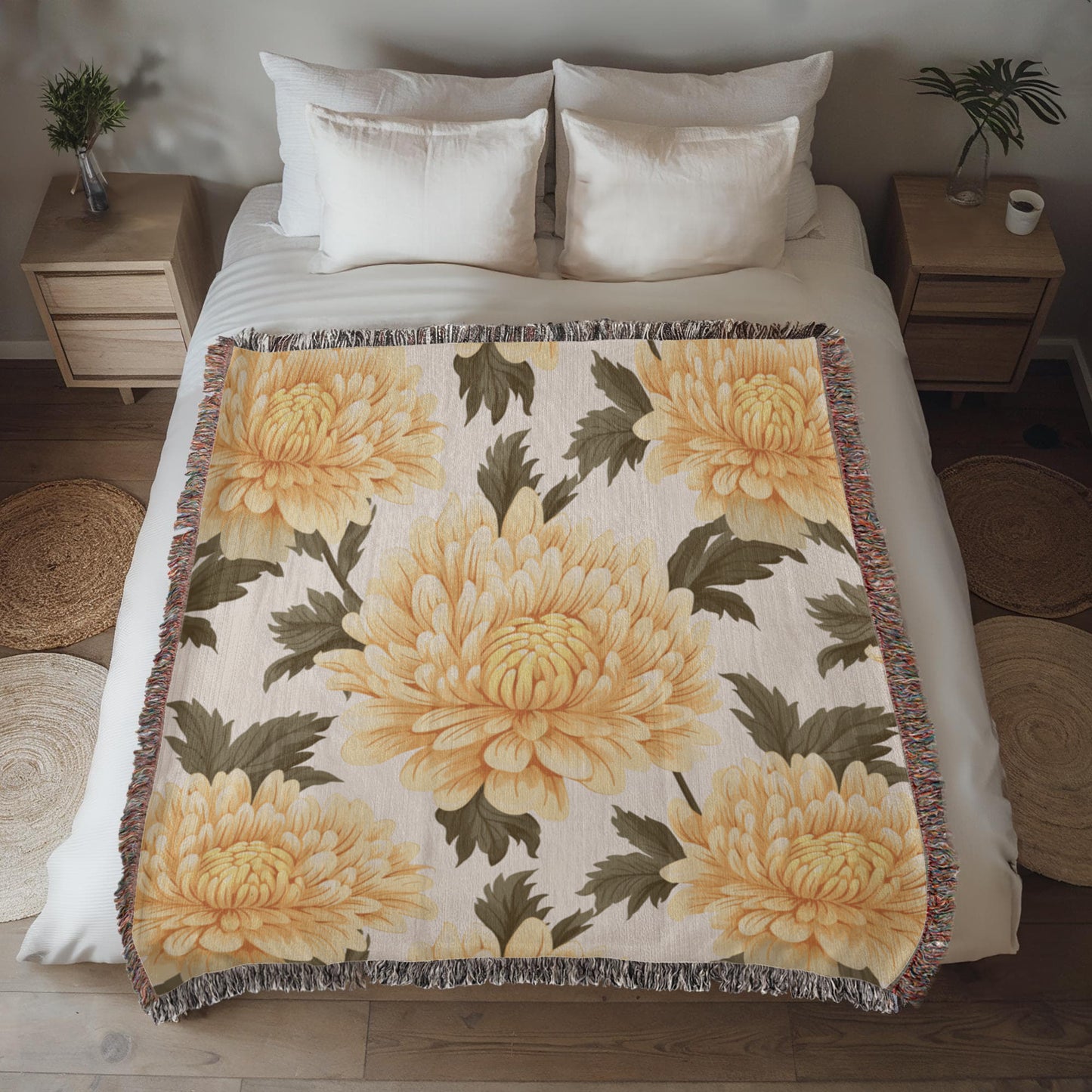 Spring Flowers Pattern 003 - 50" x 60" Heirloom Woven Blanket