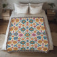 Mexican Floral Fiesta Pattern 025 - 50" x 60" Heirloom Woven Blanket