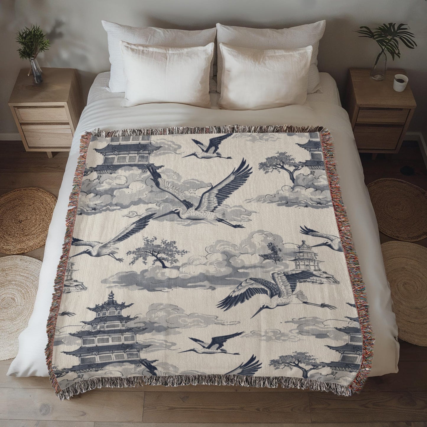 Chinese Ornament Pattern 006 - 50" x 60" Heirloom Woven Blanket