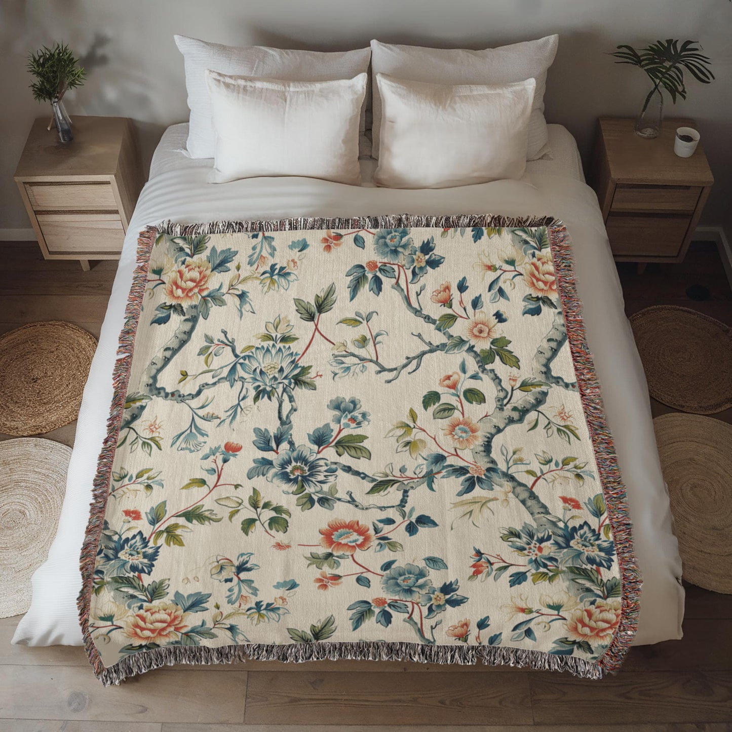 Chinoiserie Pattern 023 - 50" x 60" Heirloom Woven Blanket