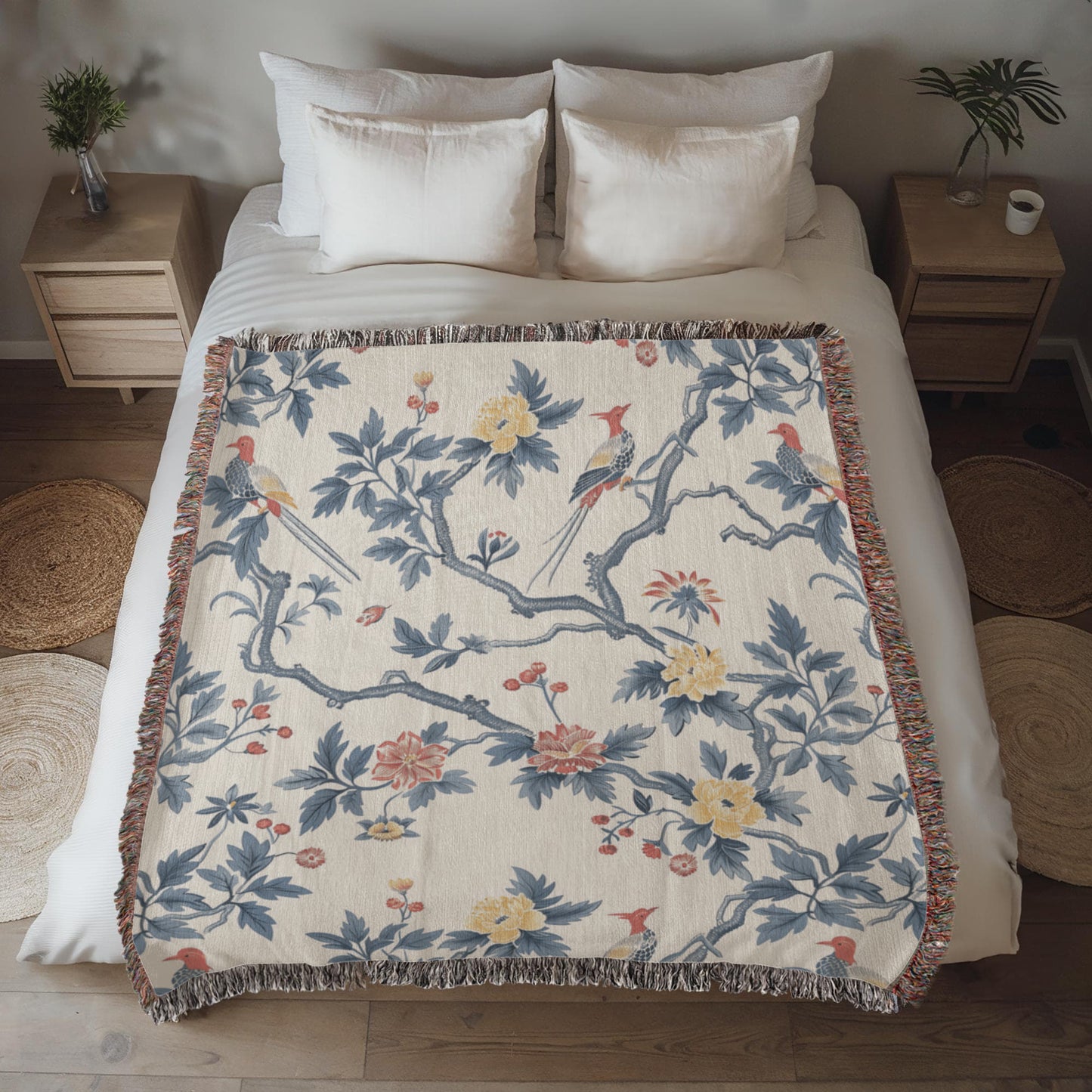 Chinoiserie Pattern 010 - 50" x 60" Heirloom Woven Blanket