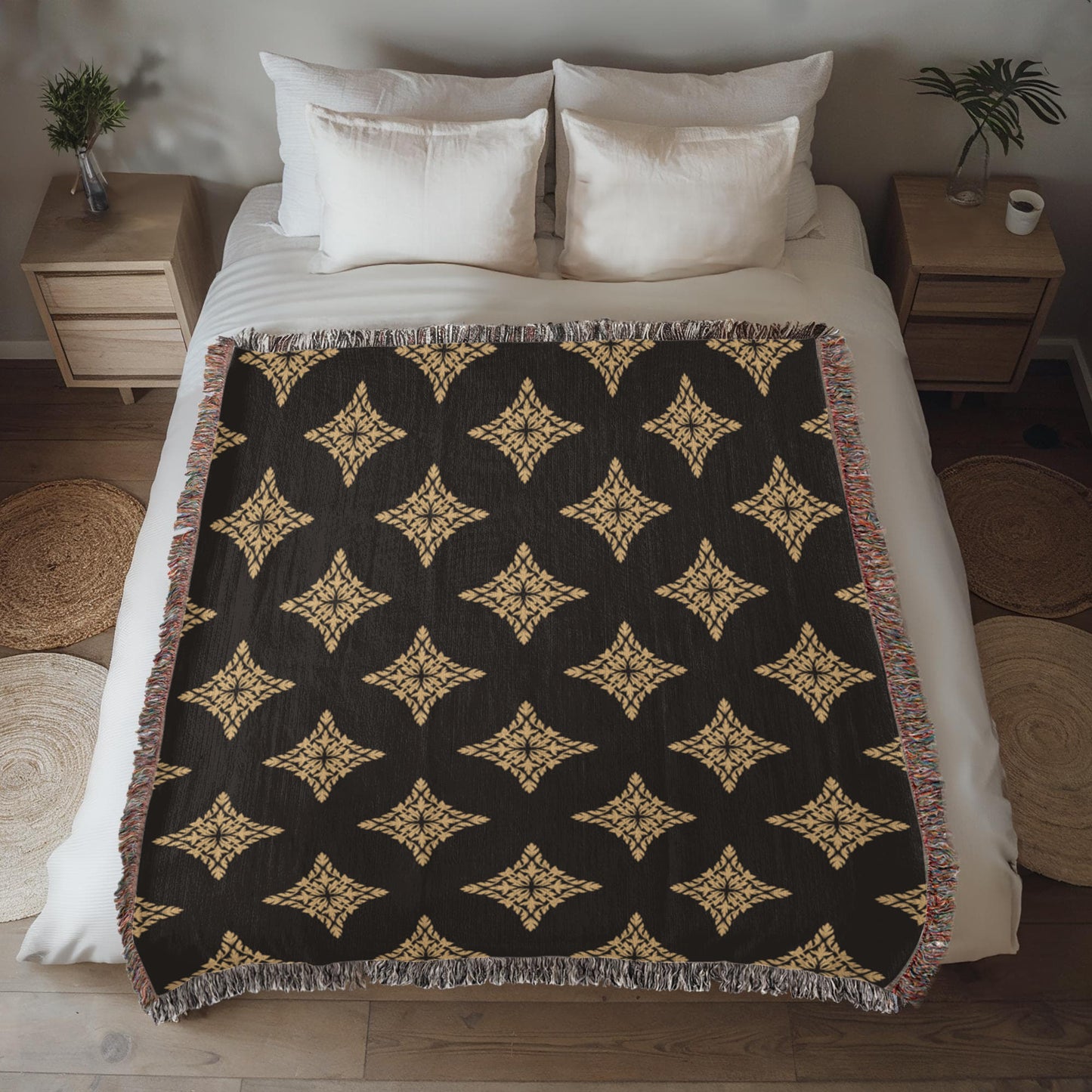 Damask Pattern 014 - 50" x 60" Heirloom Woven Blanket