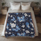 Butterflies And Flowers Pattern 013 - 50" x 60" Heirloom Woven Blanket