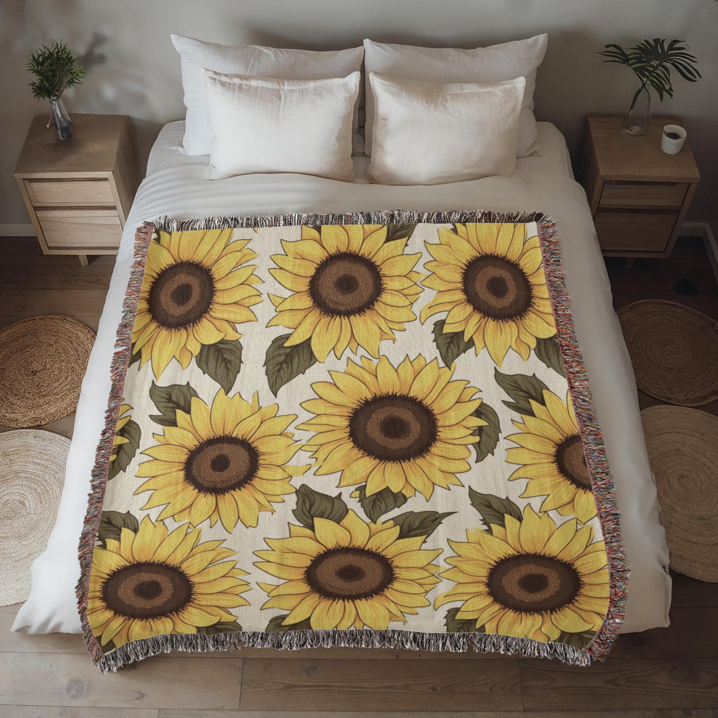 Spring Flowers Pattern 009 - 50" x 60" Heirloom Woven Blanket