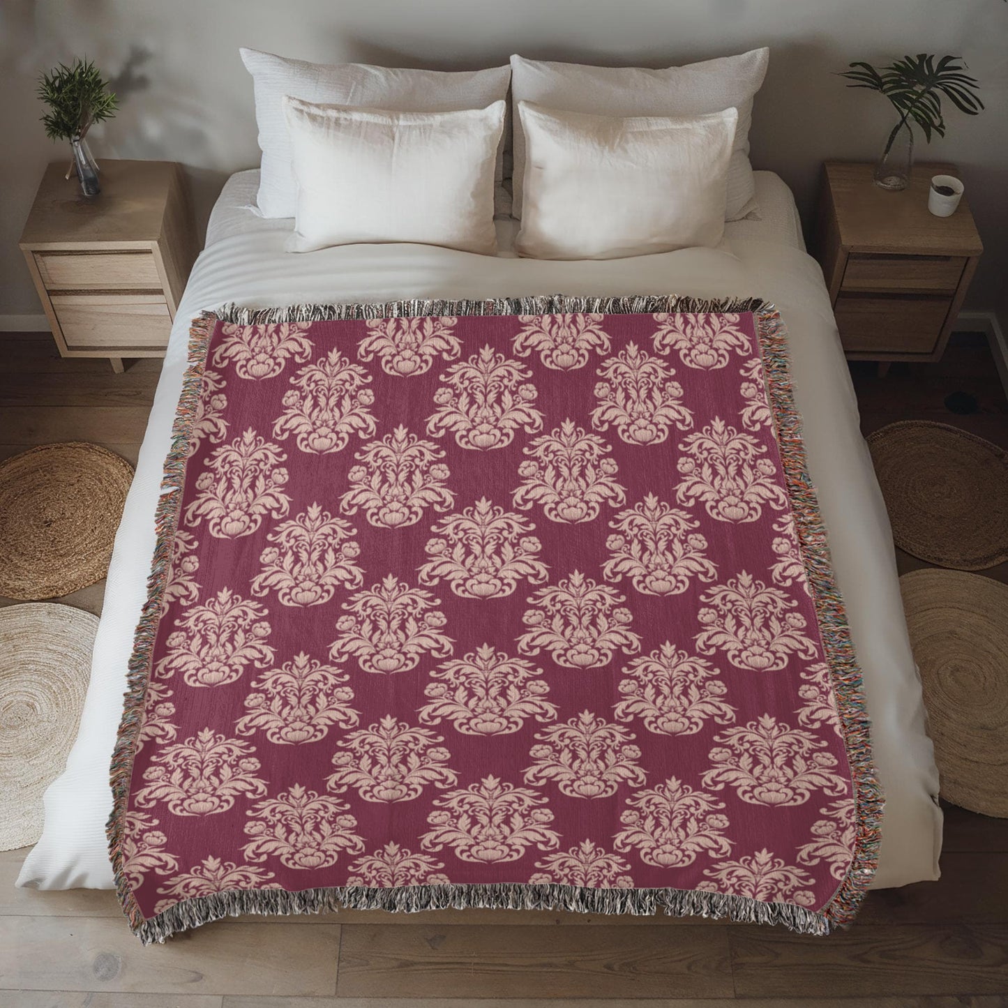 Damask Pattern 021 - 50" x 60" Heirloom Woven Blanket