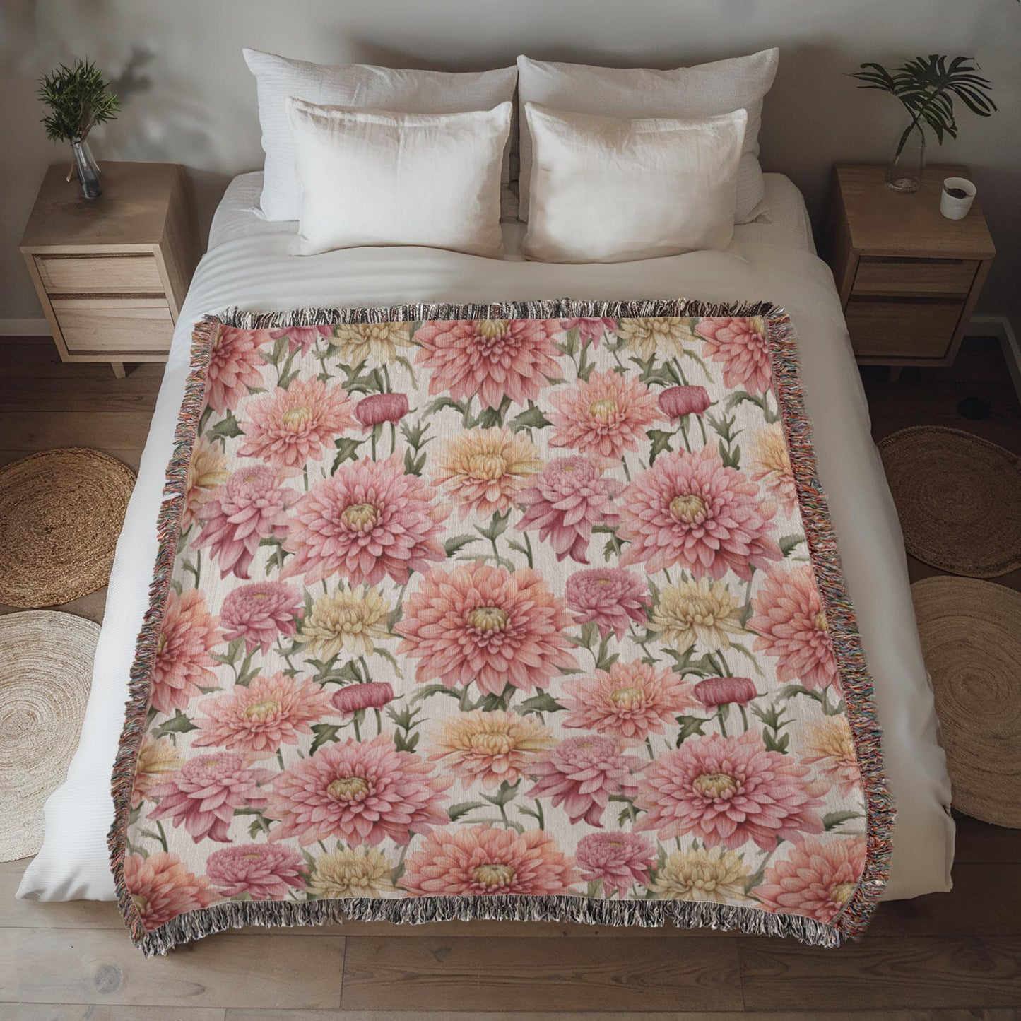 Spring Flowers Pattern 021 - 50" x 60" Heirloom Woven Blanket