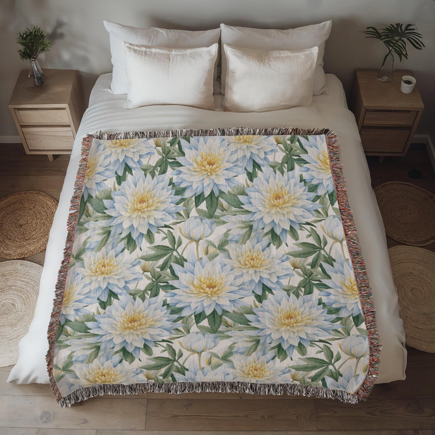 Spring Flowers Pattern 012 - 50" x 60" Heirloom Woven Blanket
