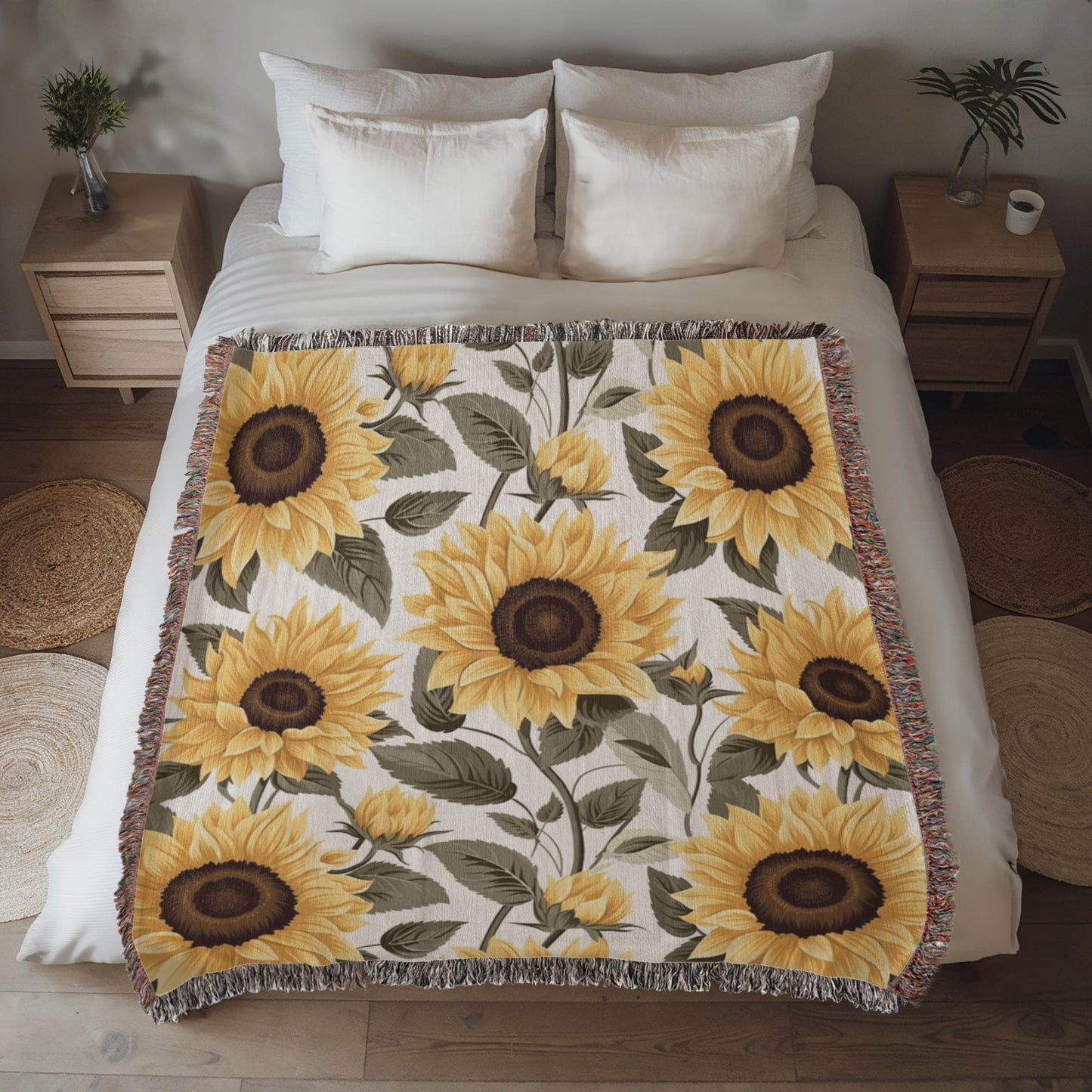 Spring Flowers Pattern 018 - 50" x 60" Heirloom Woven Blanket