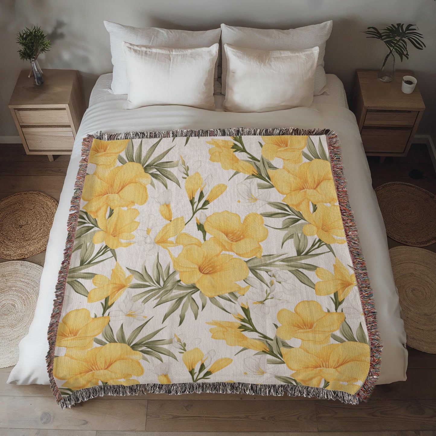 Spring Flowers Pattern 015 - 50" x 60" Heirloom Woven Blanket