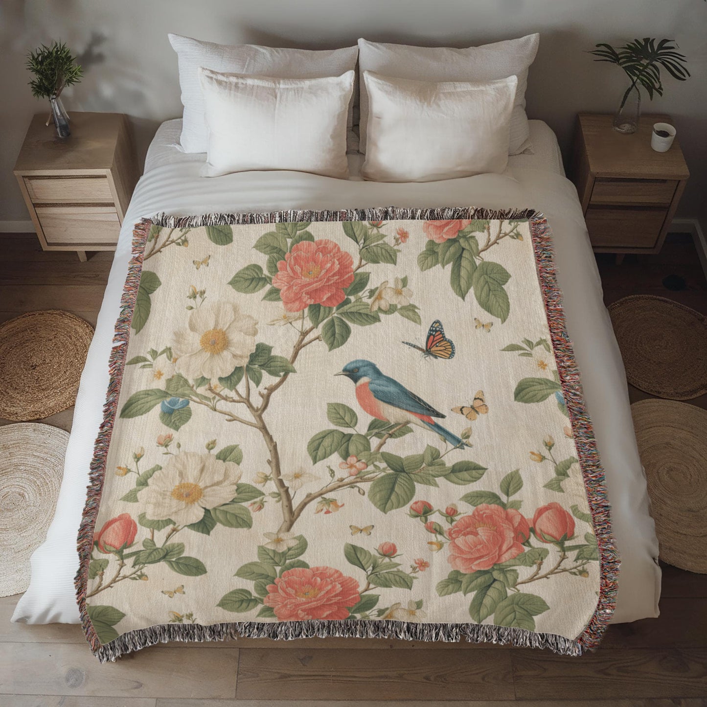 Chinoiserie Pattern 034 - 50" x 60" Heirloom Woven Blanket
