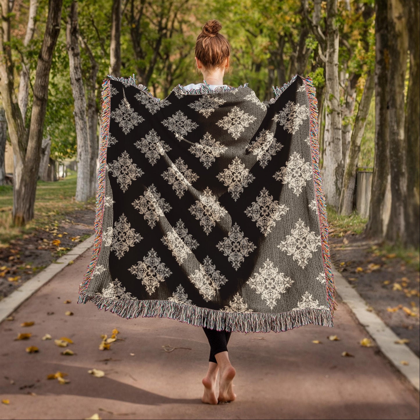 Damask Pattern 017 - 50" x 60" Heirloom Woven Blanket