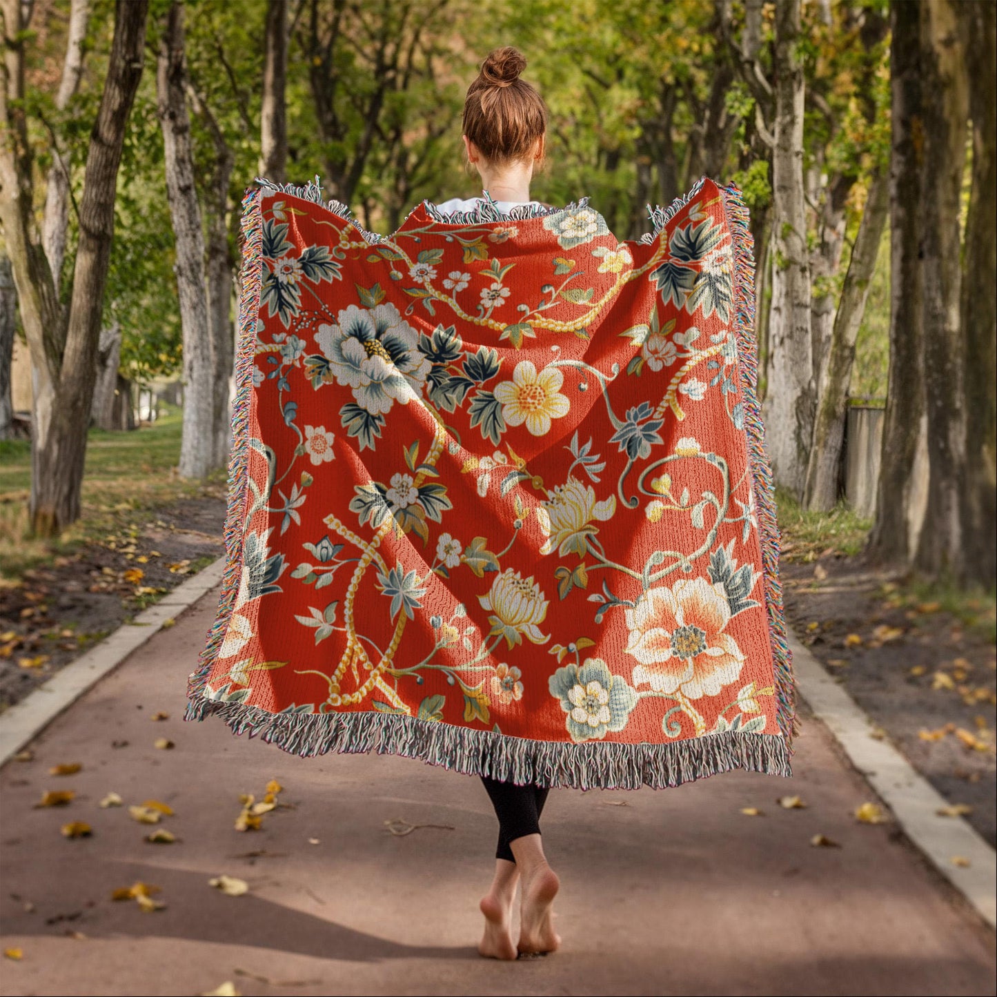 Chinoiserie Pattern 017 - 50" x 60" Heirloom Woven Blanket