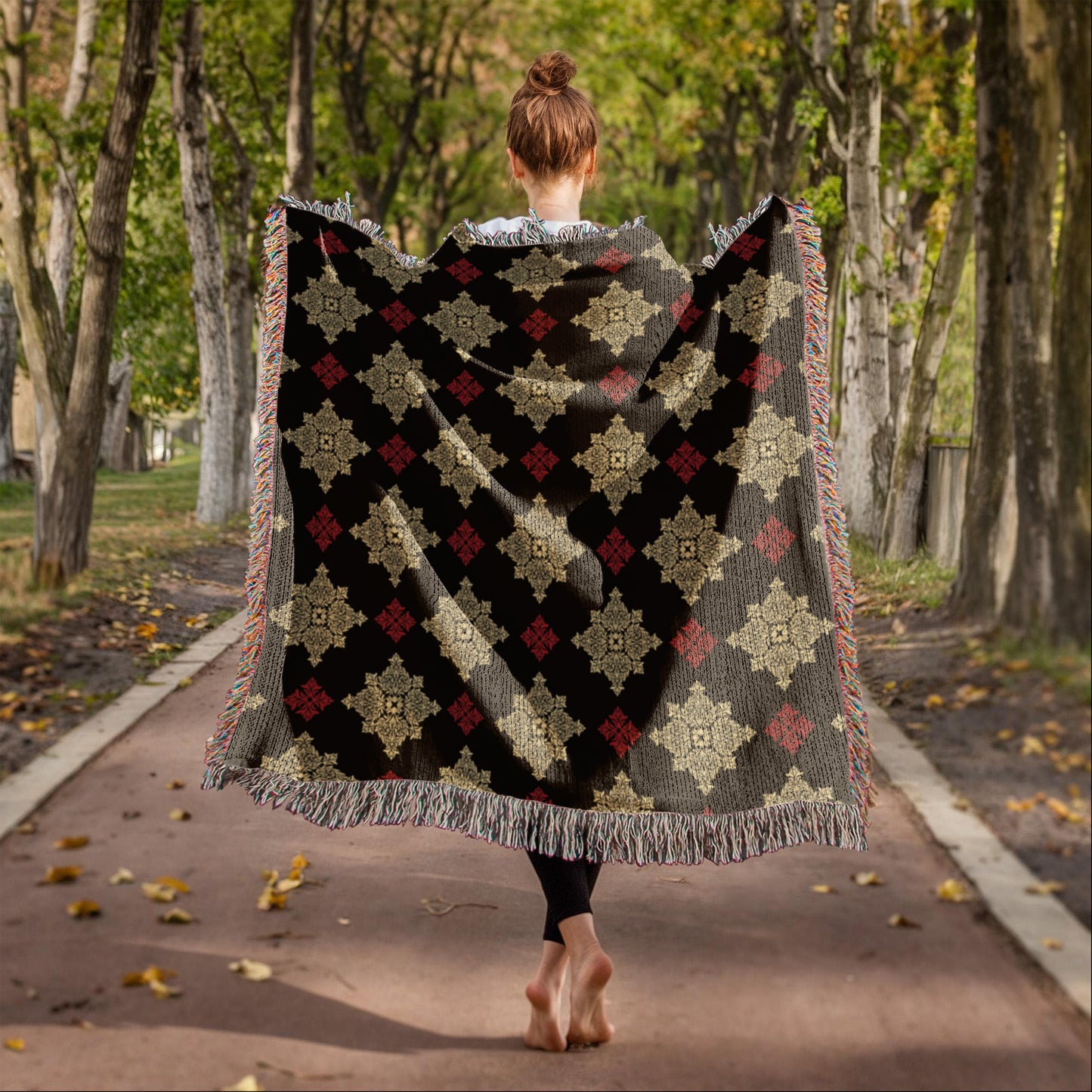 Damask Pattern 029 - 50" x 60" Heirloom Woven Blanket