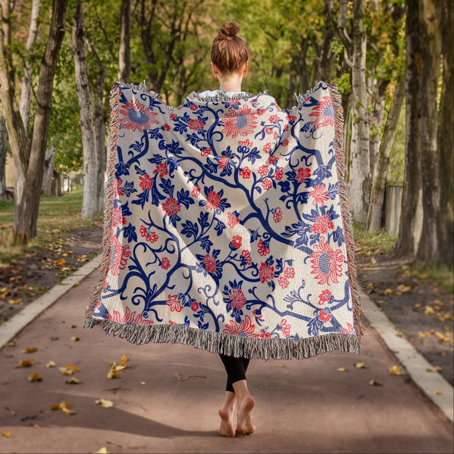 Chinoiserie Pattern 022 - 50" x 60" Heirloom Woven Blanket