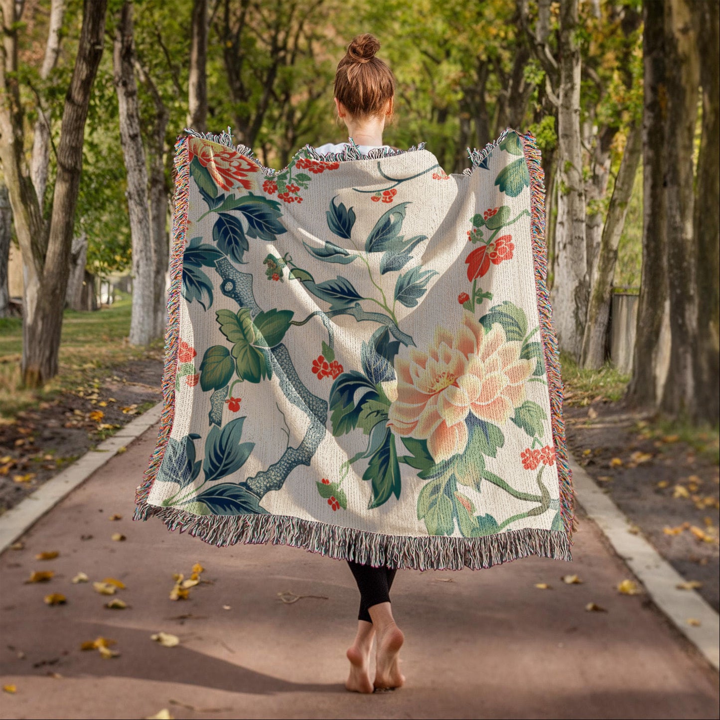 Chinoiserie Pattern 016 - 50" x 60" Heirloom Woven Blanket