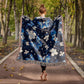 Butterflies And Flowers Pattern 013 - 50" x 60" Heirloom Woven Blanket