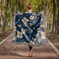 Butterflies And Flowers Pattern 021 - 50" x 60" Heirloom Woven Blanket