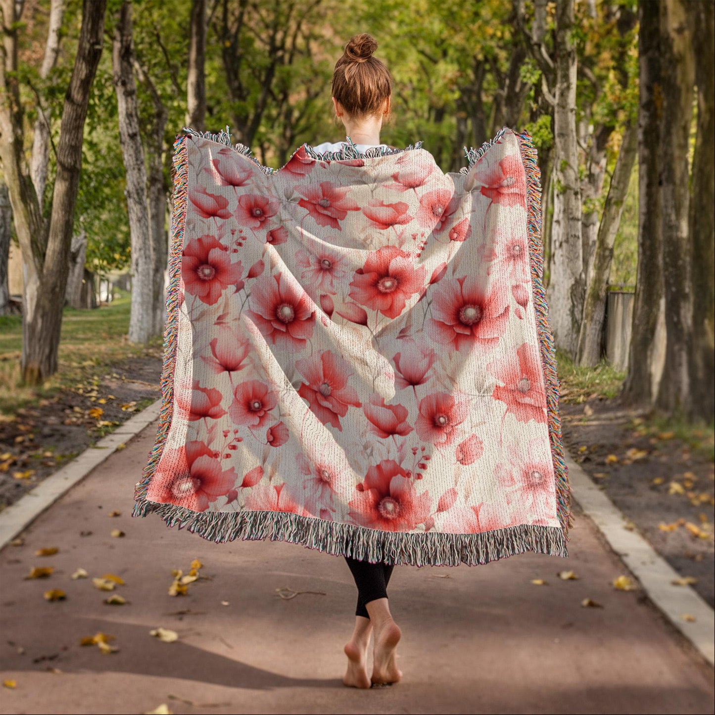 Spring Flowers Pattern 002 - 50" x 60" Heirloom Woven Blanket