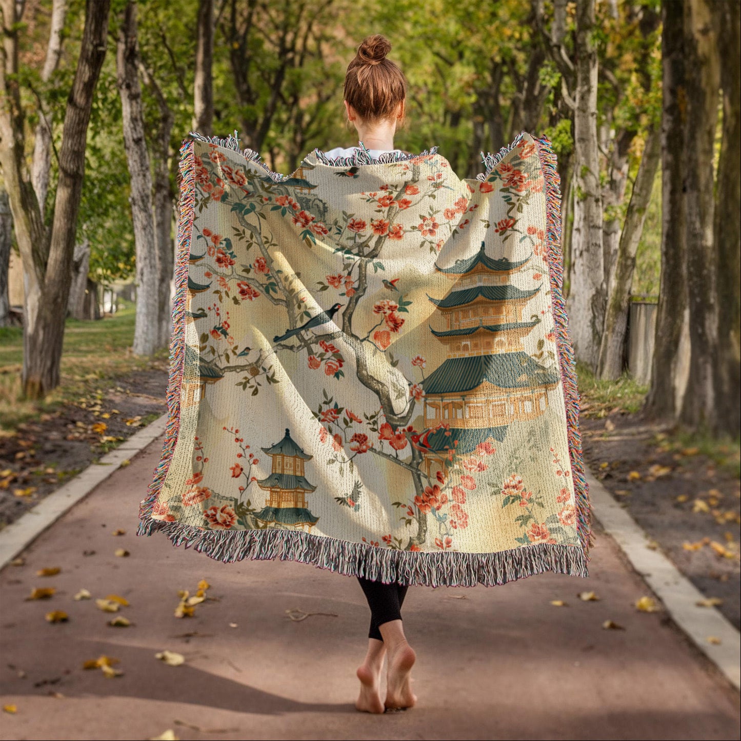 Chinoiserie Pattern 001 - 50" x 60" Heirloom Woven Blanket