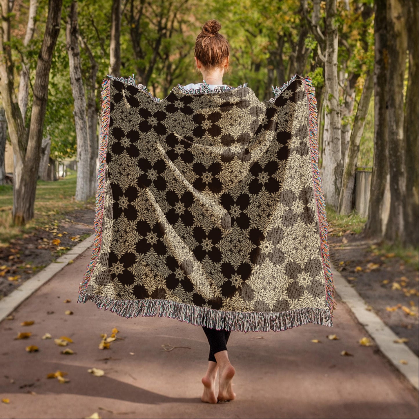 Damask Pattern 015 - 50" x 60" Heirloom Woven Blanket
