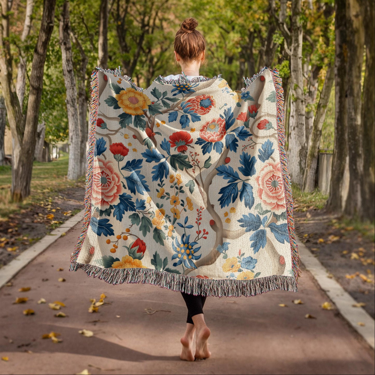 Chinoiserie Pattern 013 - 50" x 60" Heirloom Woven Blanket