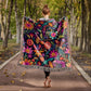 Mexican Floral Fiesta Pattern 059 - 50" x 60" Heirloom Woven Blanket