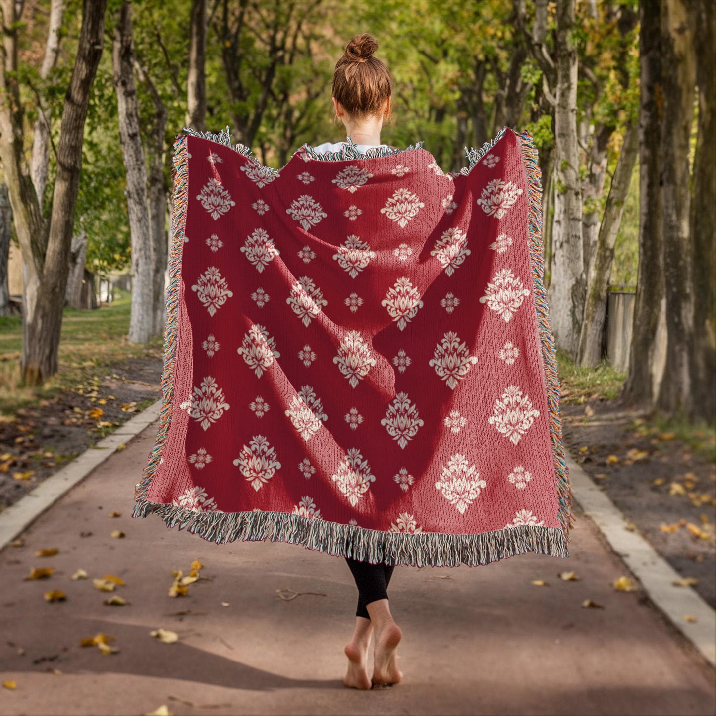 Damask Pattern 004 - 50" x 60" Heirloom Woven Blanket