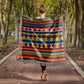 Mexican Textile Pattern 006 - 50" x 60" Heirloom Woven Blanket