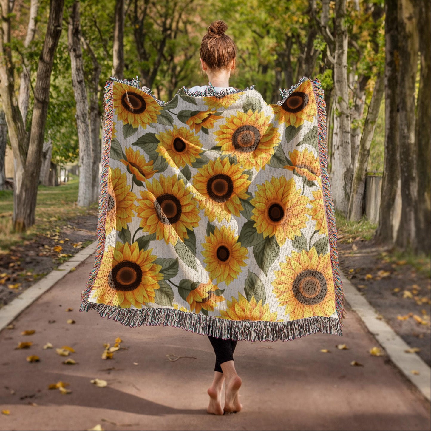 Spring Flowers Pattern 017 - 50" x 60" Heirloom Woven Blanket