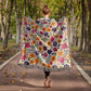 Mexican Floral Fiesta Pattern 008 - 50" x 60" Heirloom Woven Blanket