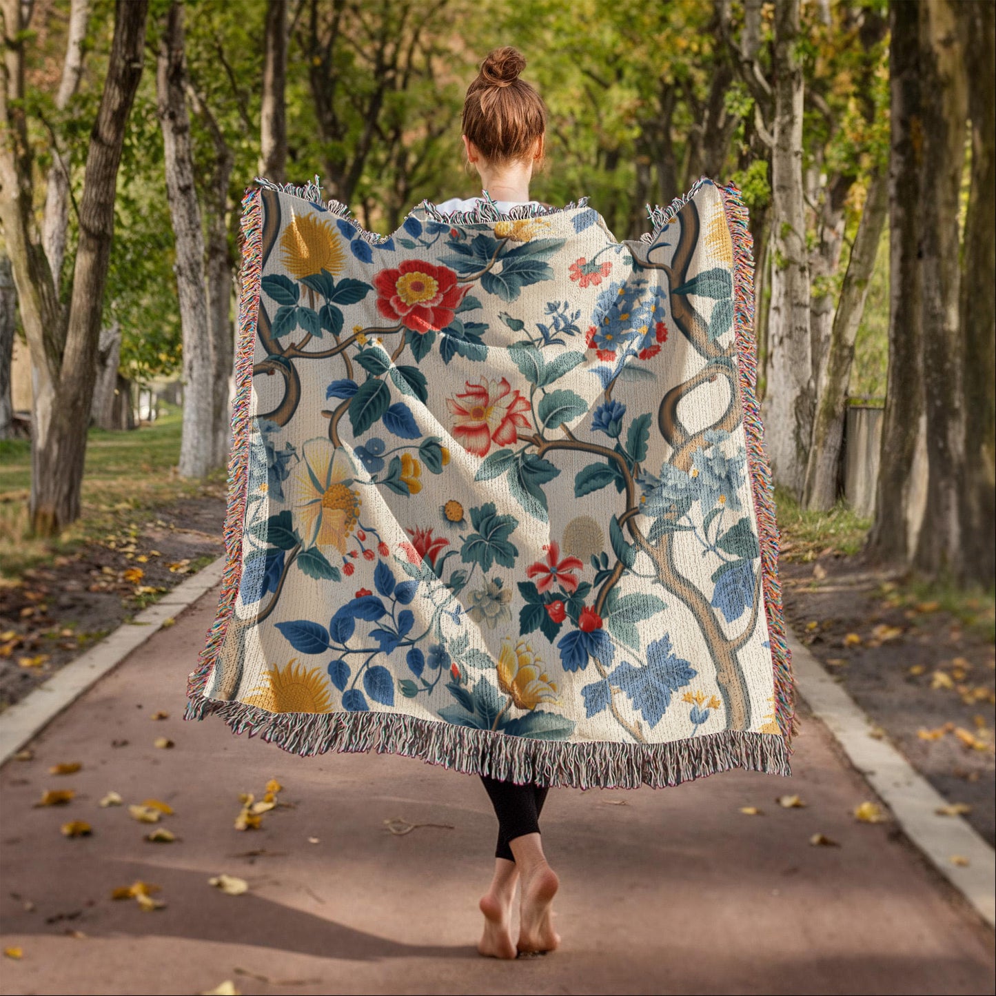 Chinoiserie Pattern 014 - 50" x 60" Heirloom Woven Blanket