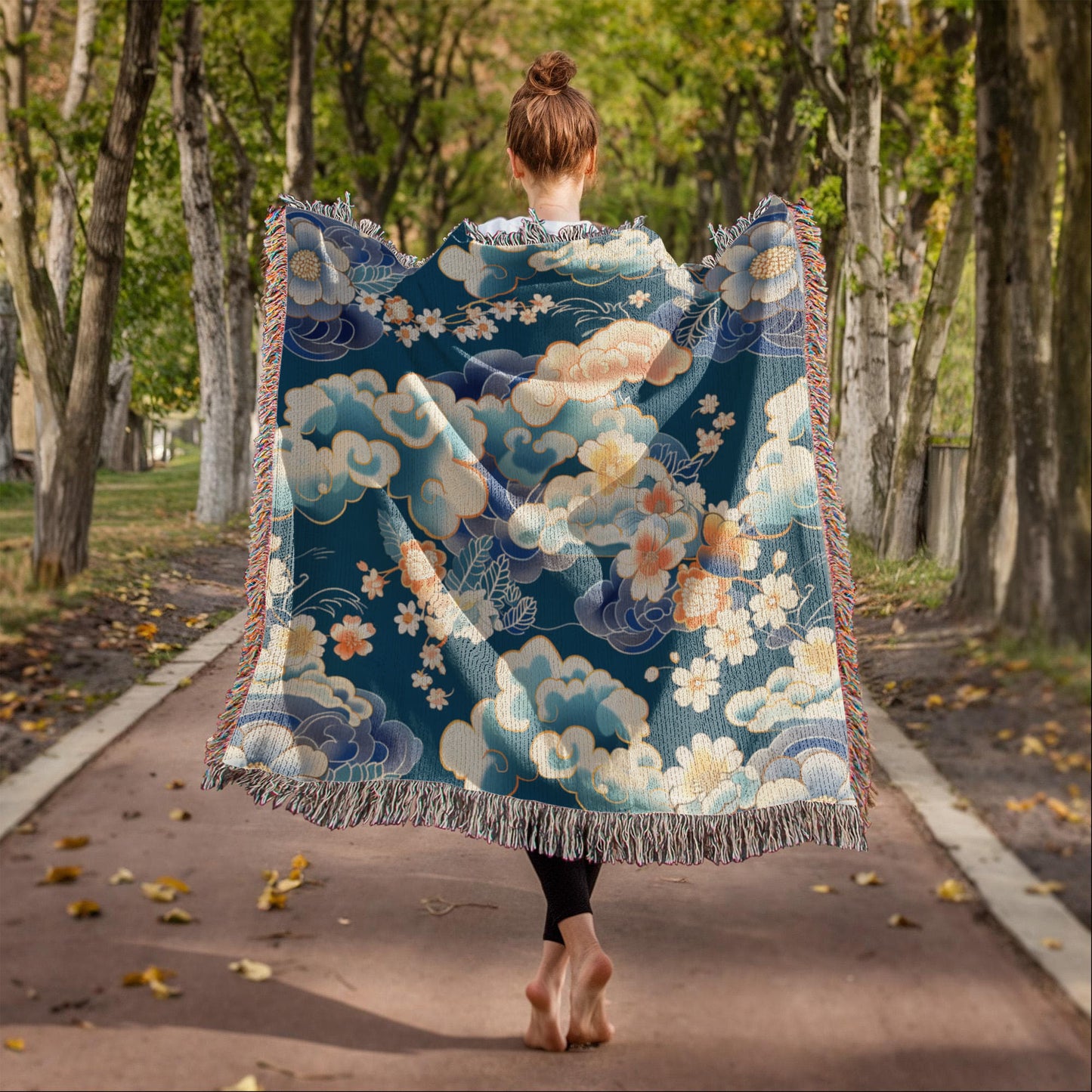 Chinoiserie Pattern 011 - 50" x 60" Heirloom Woven Blanket