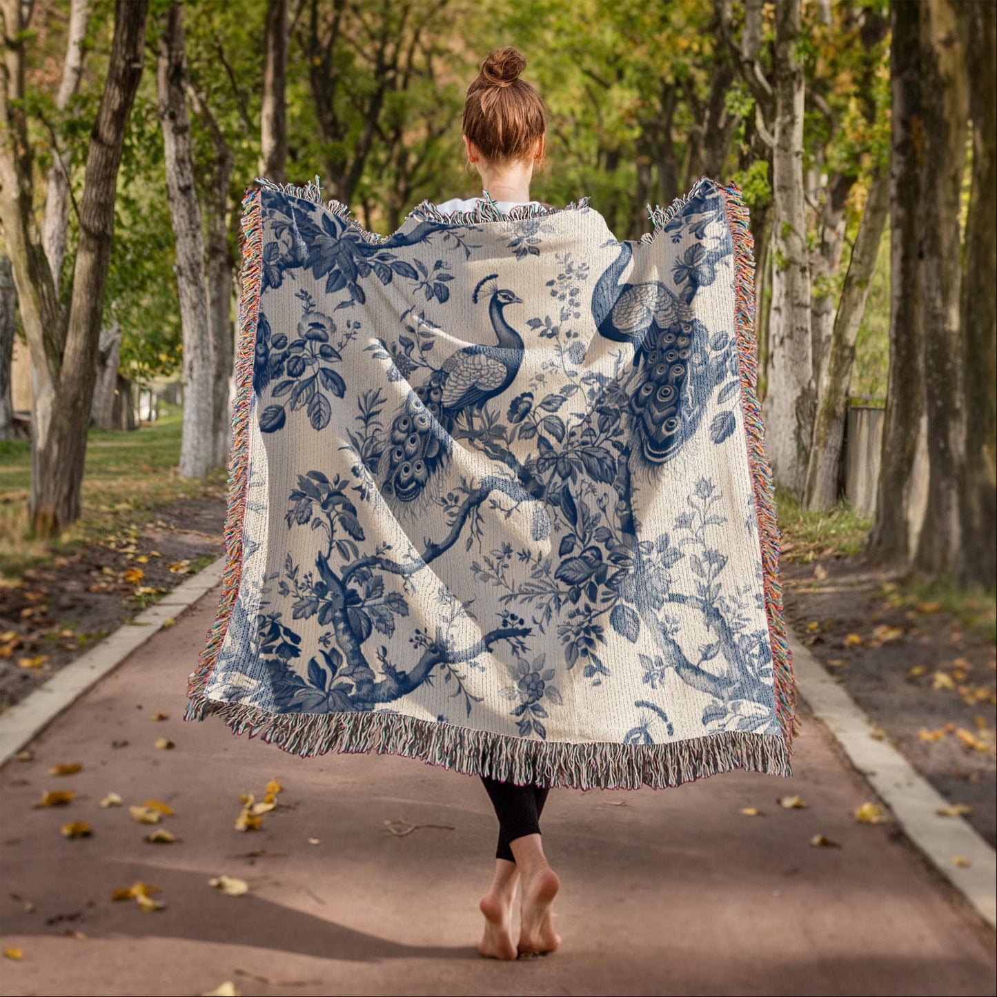 Chinese Ornament Pattern 003 - 50" x 60" Heirloom Woven Blanket