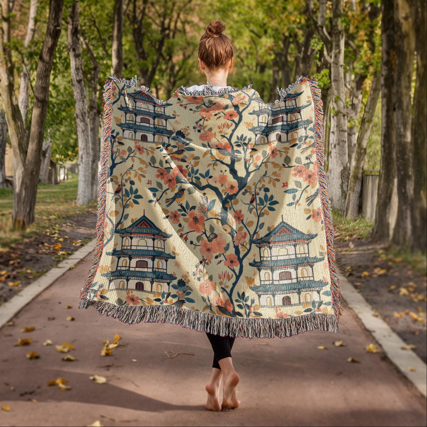 Chinoiserie Pattern 003 - 50" x 60" Heirloom Woven Blanket