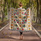 Mexican Floral Fiesta Pattern 018 - 50" x 60" Heirloom Woven Blanket
