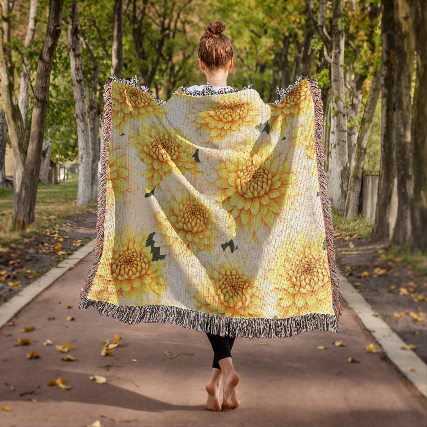 Spring Flowers Pattern 016 - 50" x 60" Heirloom Woven Blanket