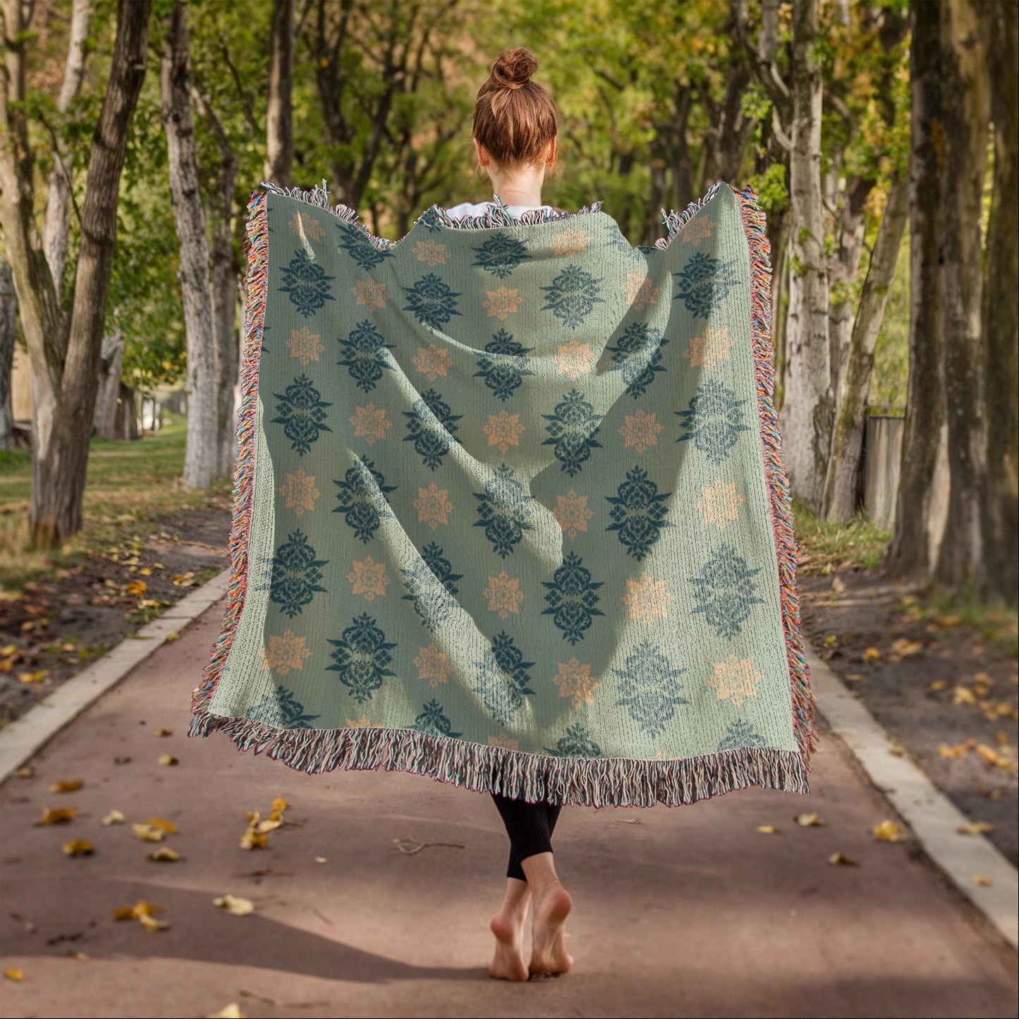 Damask Pattern 023 - 50" x 60" Heirloom Woven Blanket