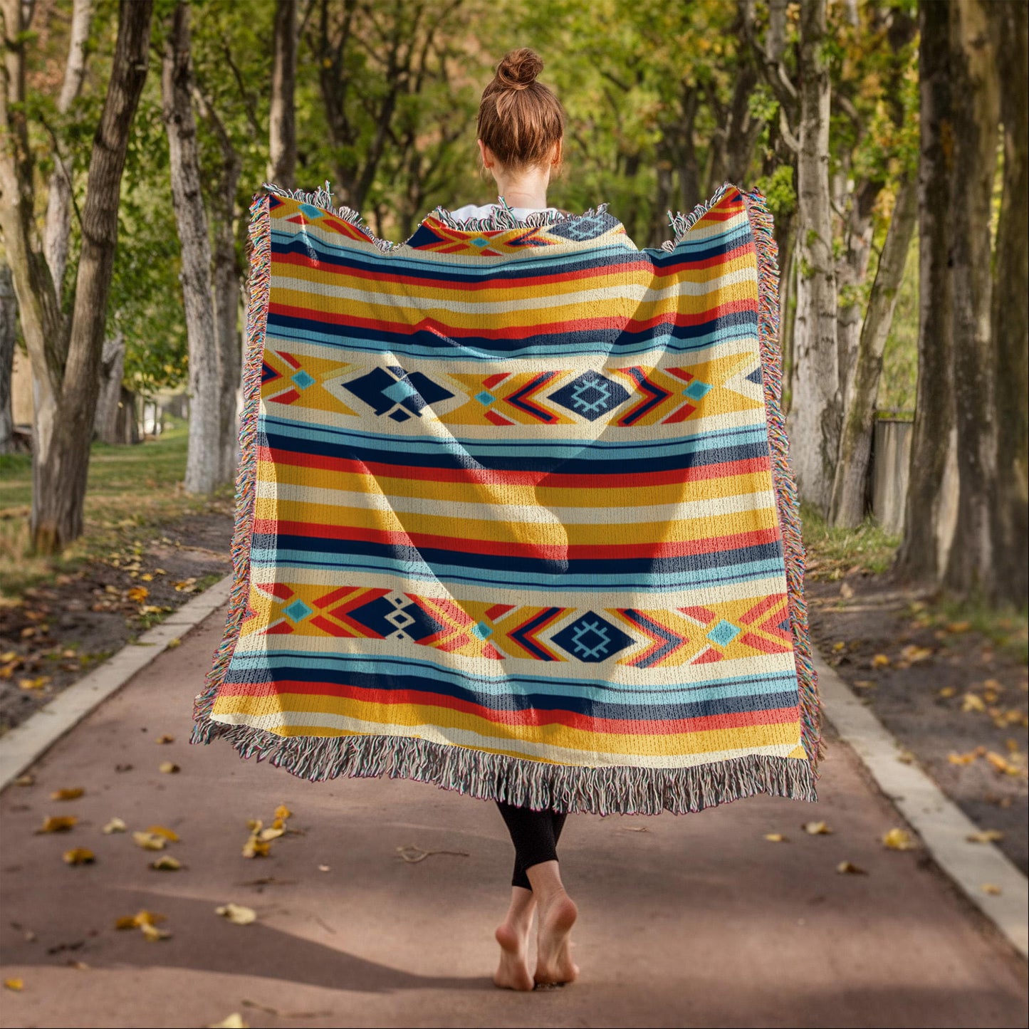 Mexican Textile Pattern 008 - 50" x 60" Heirloom Woven Blanket