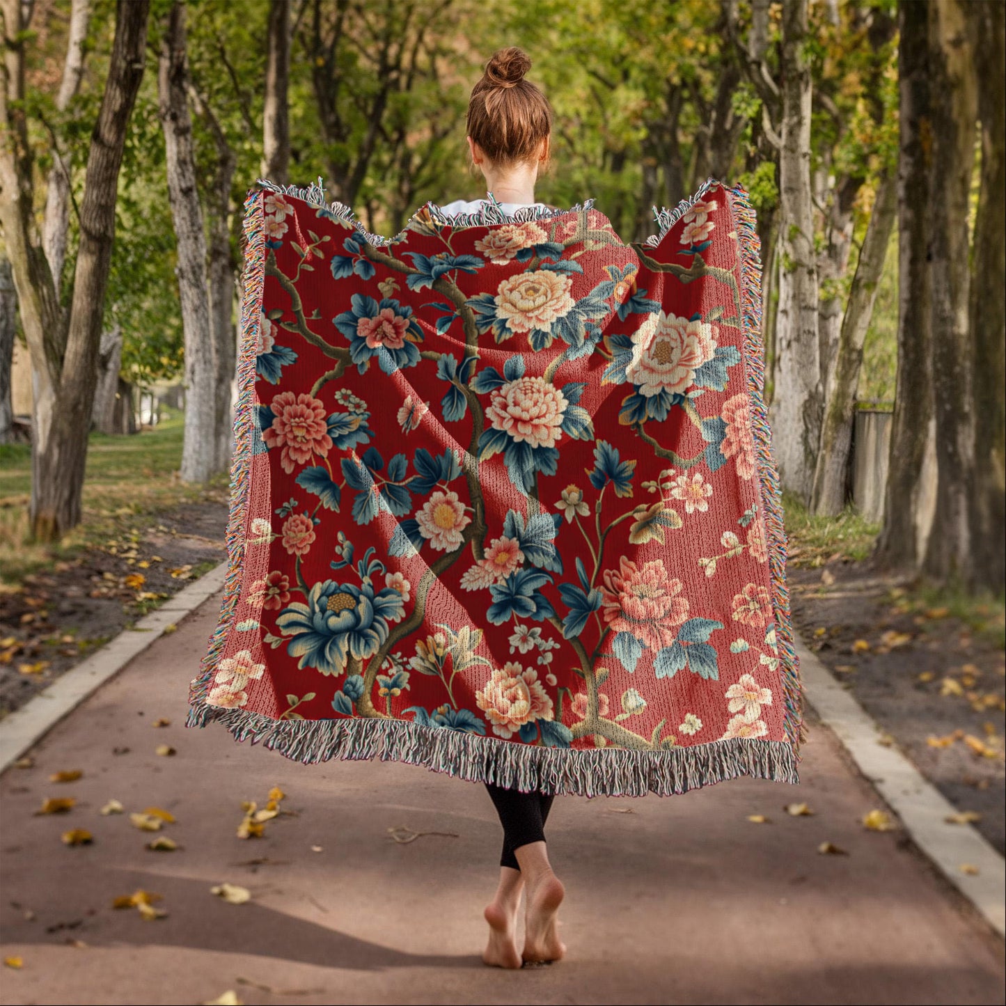 Chinoiserie Pattern 002 - 50" x 60" Heirloom Woven Blanket