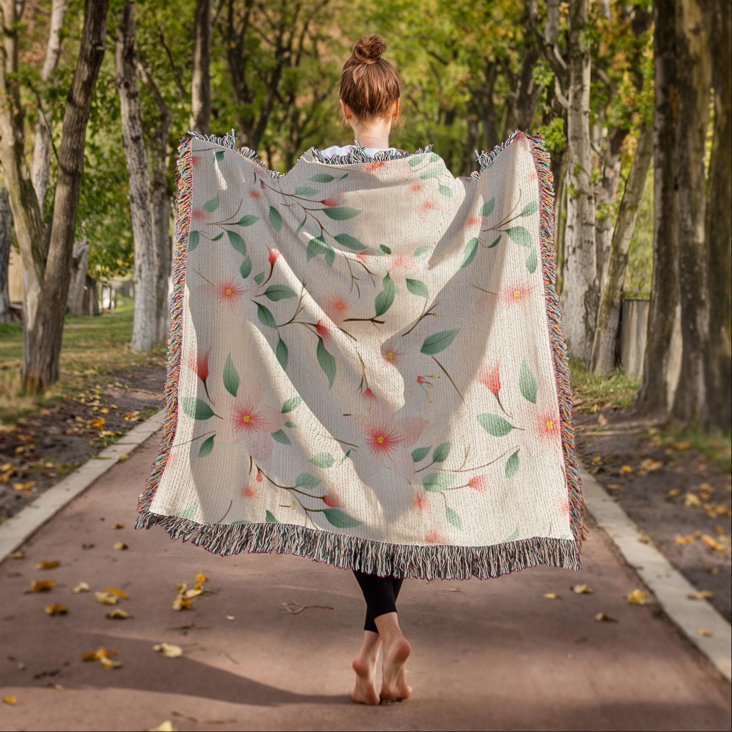 Spring Flowers Pattern 014 - 50" x 60" Heirloom Woven Blanket