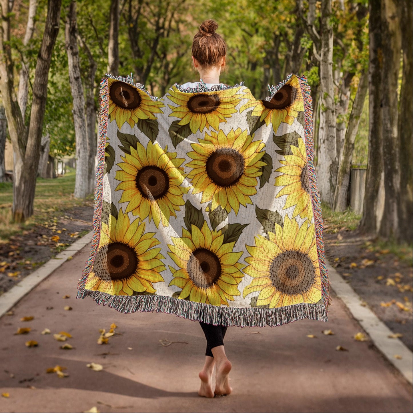 Spring Flowers Pattern 009 - 50" x 60" Heirloom Woven Blanket