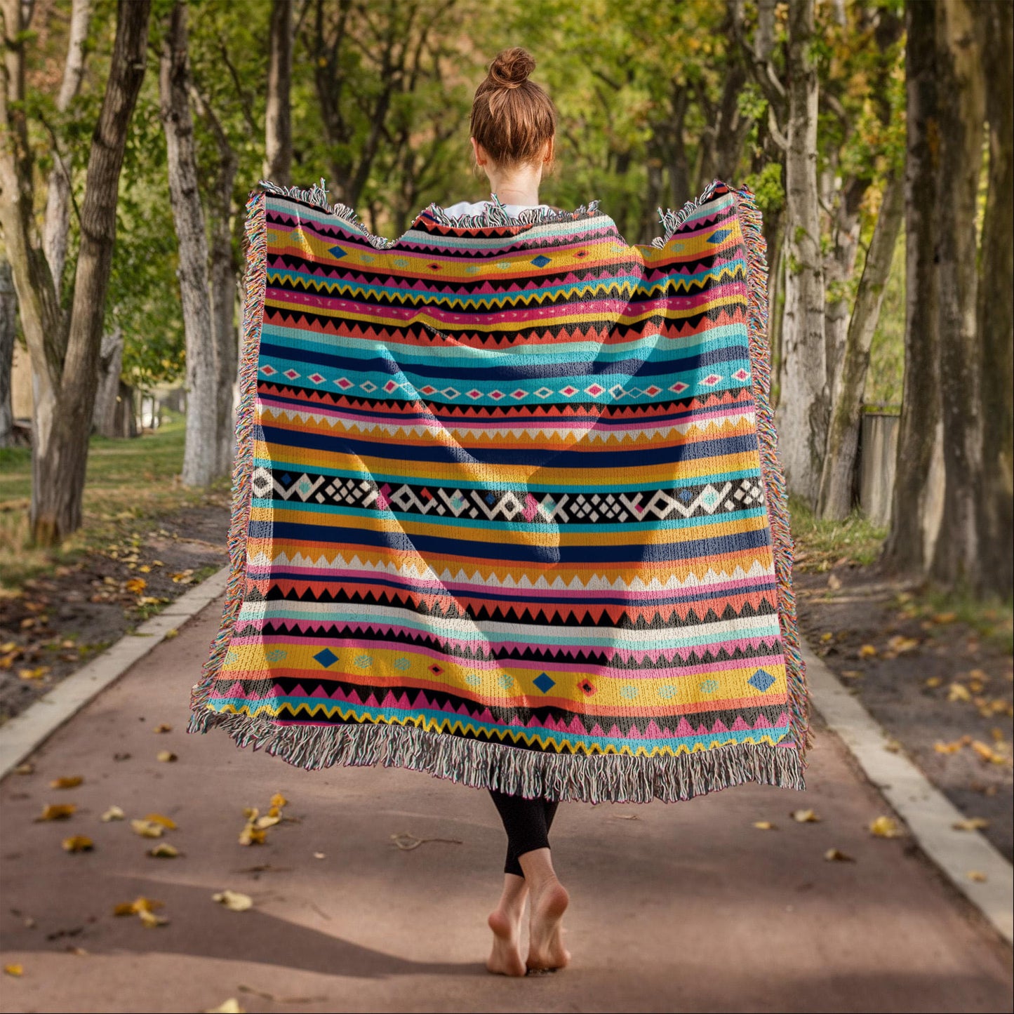 Mexican Textile Pattern 003 - 50" x 60" Heirloom Woven Blanket