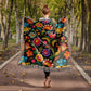 Mexican Floral Fiesta Pattern 033 - 50" x 60" Heirloom Woven Blanket