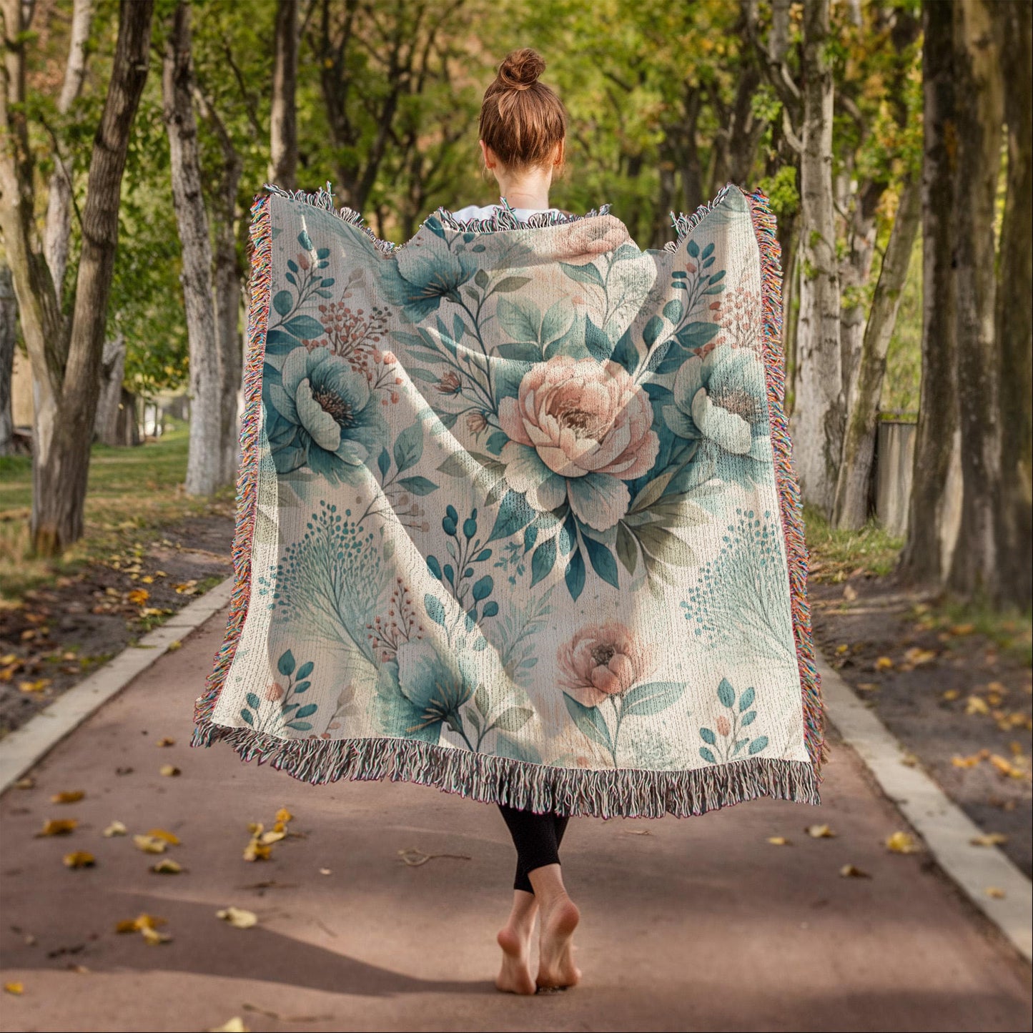 Oversized Floral Pattern 008 - 50" x 60" Heirloom Woven Blanket