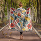 Oversized Floral Pattern 011 - 50" x 60" Heirloom Woven Blanket