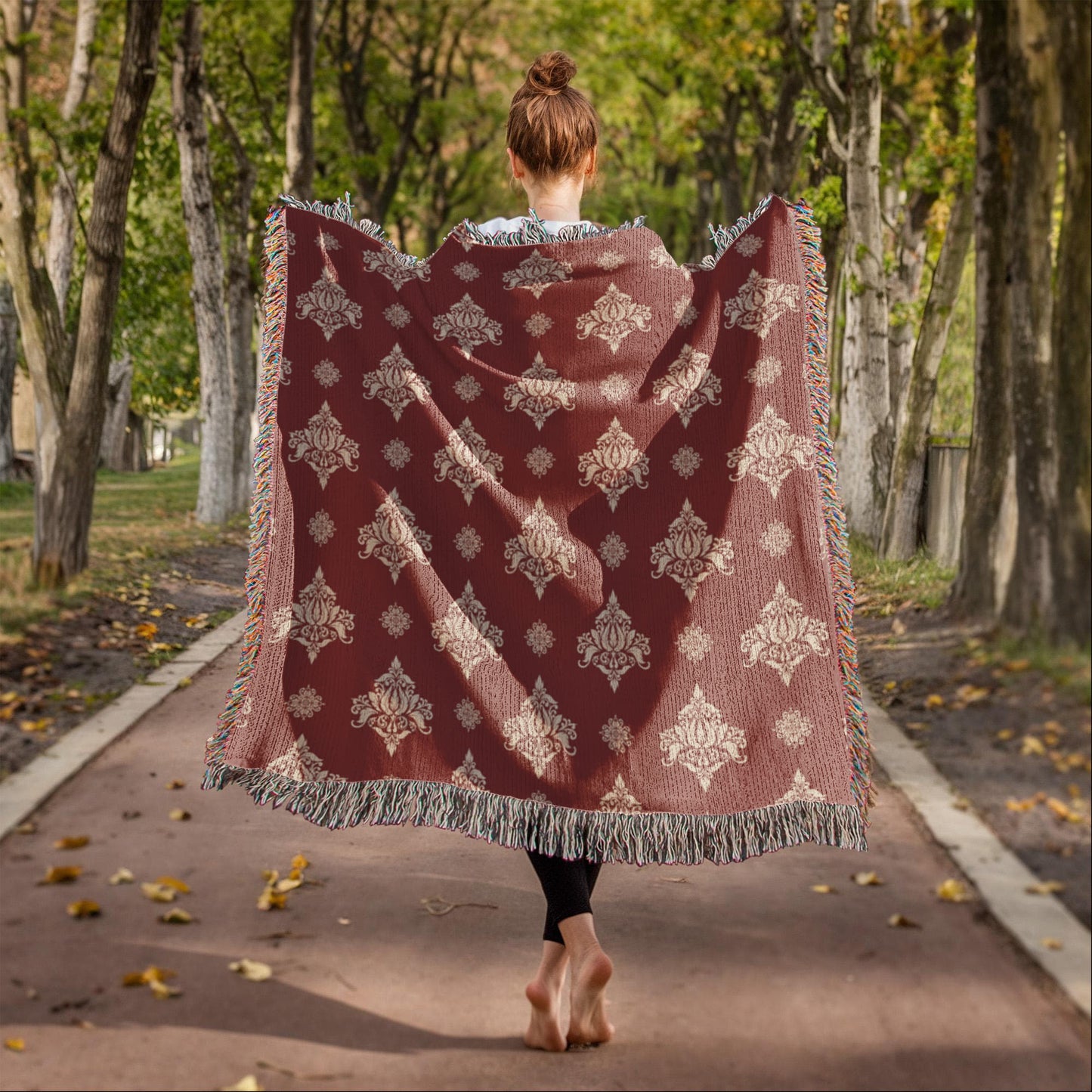 Damask Pattern 011 - 50" x 60" Heirloom Woven Blanket