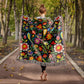 Mexican Floral Fiesta Pattern 038 - 50" x 60" Heirloom Woven Blanket