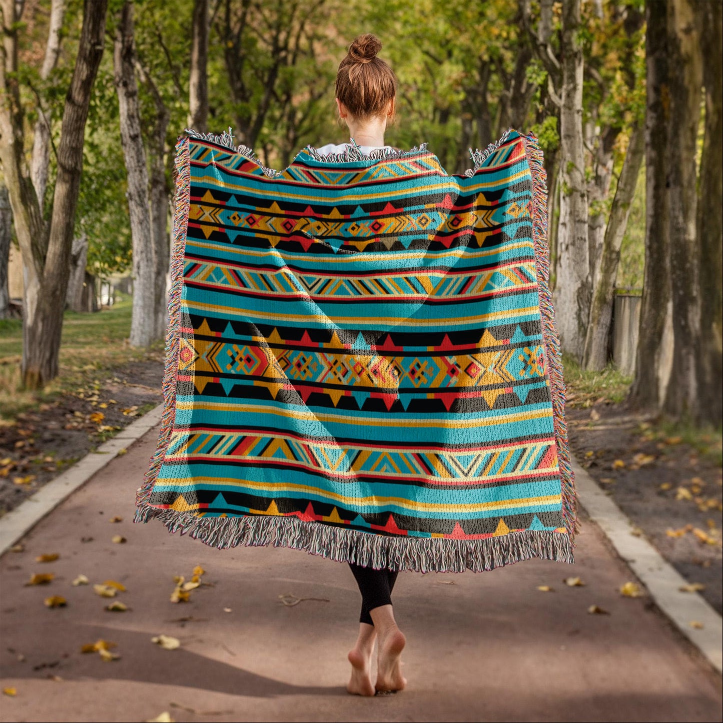 Mexican Textile Pattern 012 - 50" x 60" Heirloom Woven Blanket